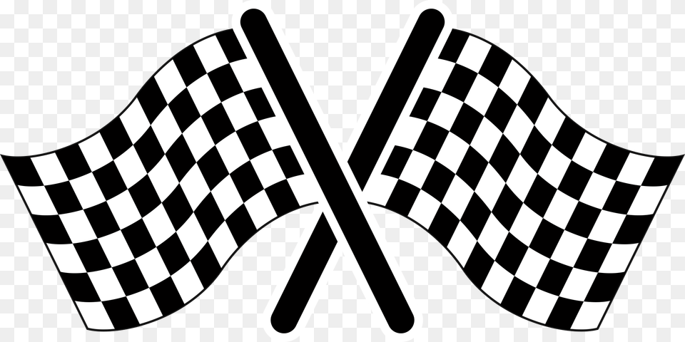 Cross Checkered Flags, Cutlery, Fork, Stencil, Text Free Png