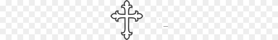 Cross Clipart Black And White Flower Clipart House Clipart, Symbol, Electronics, Hardware Free Transparent Png