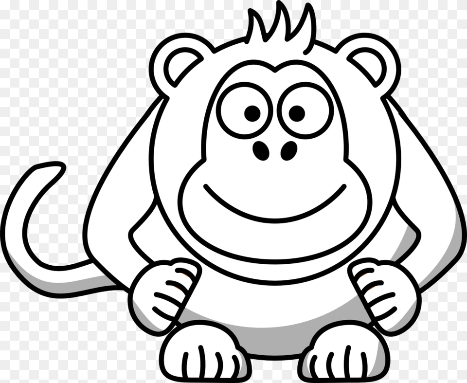 Cross Clipart Black And White Monkey Clipart, Face, Head, Person Png Image