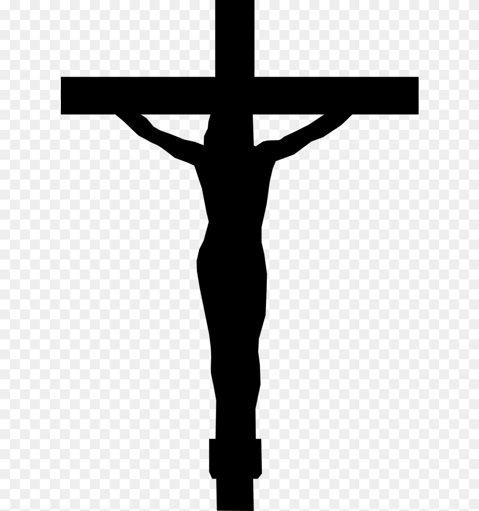 Cross Clipart Of Jesus Clip Art, Gray Free Transparent Png