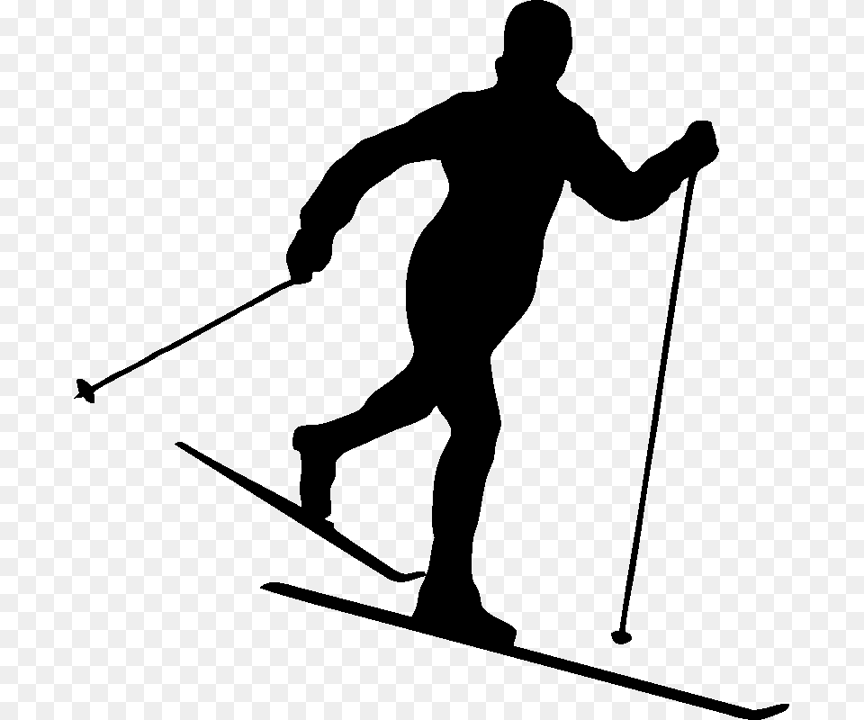 Cross Country Ski Silhouette, Walking, Person, Outdoors, Nature Free Transparent Png