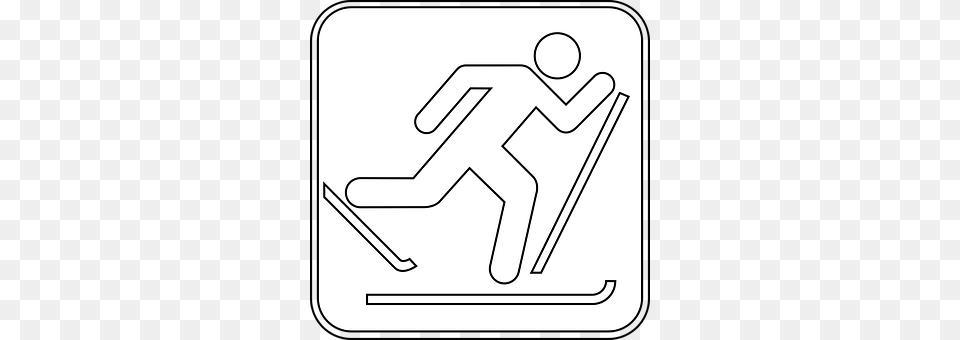 Cross Country Skiing Sign, Symbol Png Image
