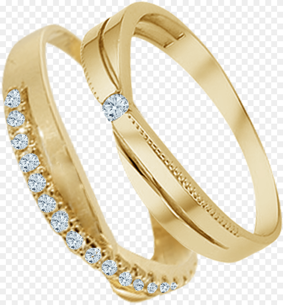 Cross Couple Bands Body Jewelry, Accessories, Gold, Diamond, Gemstone Free Png