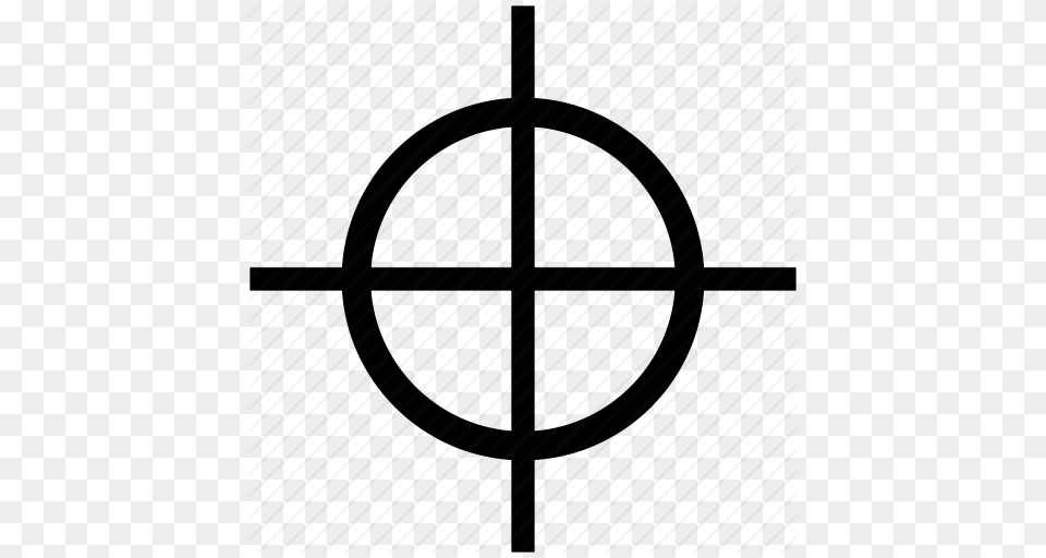 Cross Crosshair Fireframe Midpoint Reticle Target Icon, Symbol Png