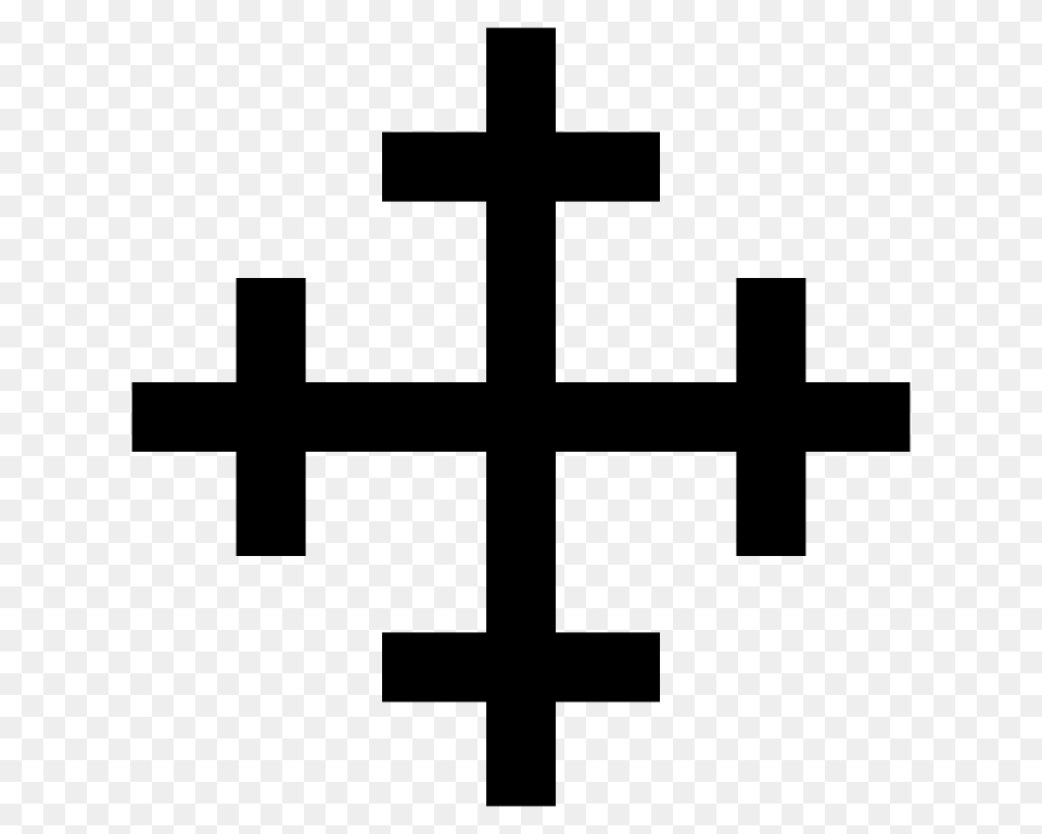 Cross Crosslet Heraldry, Gray Png