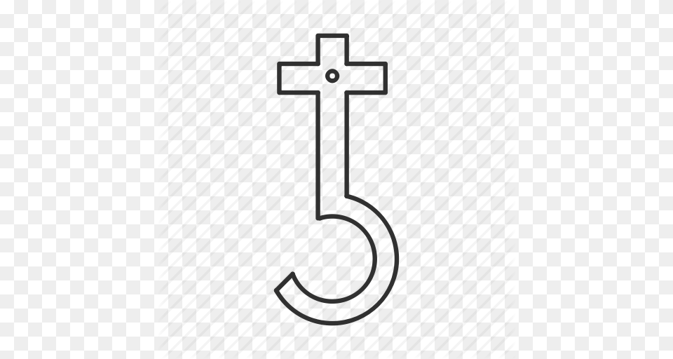 Cross Cult Evil Symbol Satanic Cross Icon, Electronics, Hardware, Cutlery Png Image