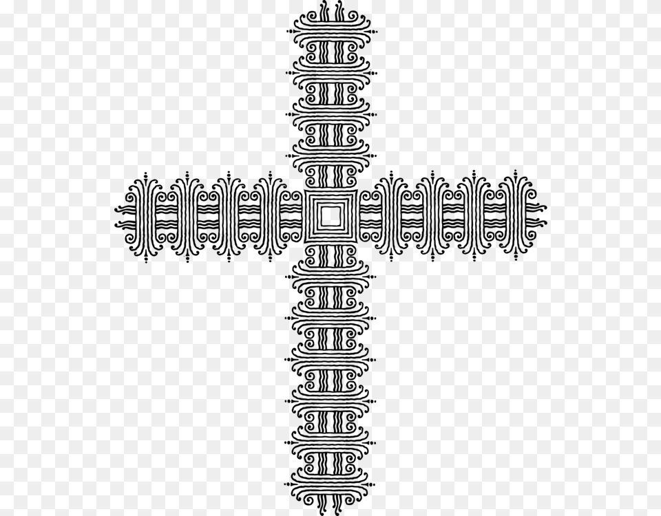 Cross Decoration Decorative Divider Geometric Ornament Calligraphy, Gray Free Png