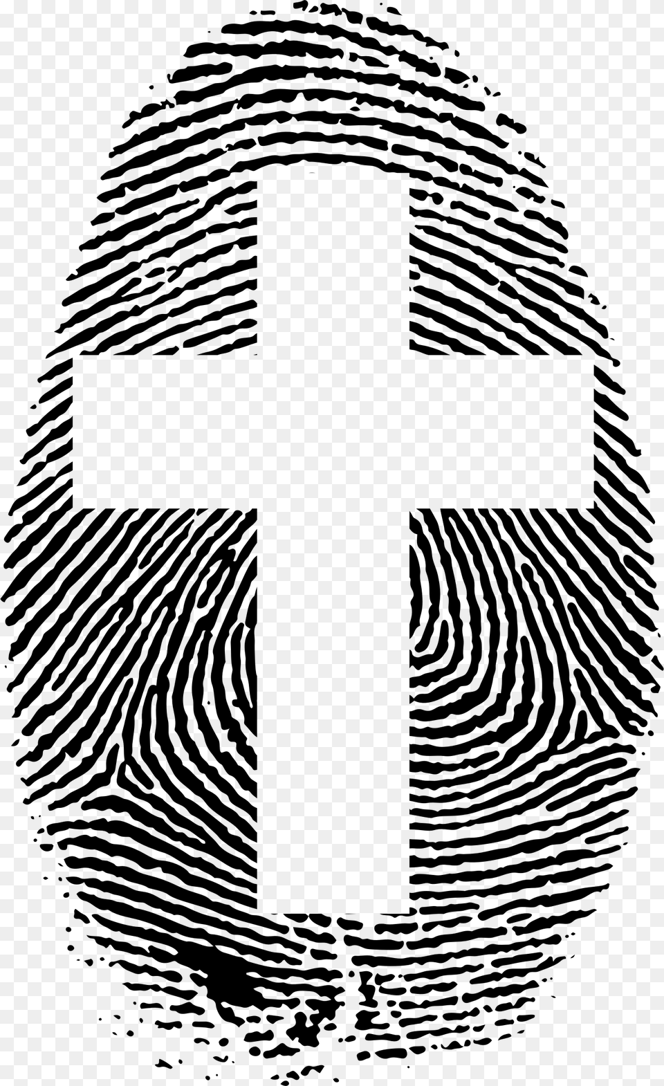 Cross Fingerprint Icons, Gray Free Transparent Png