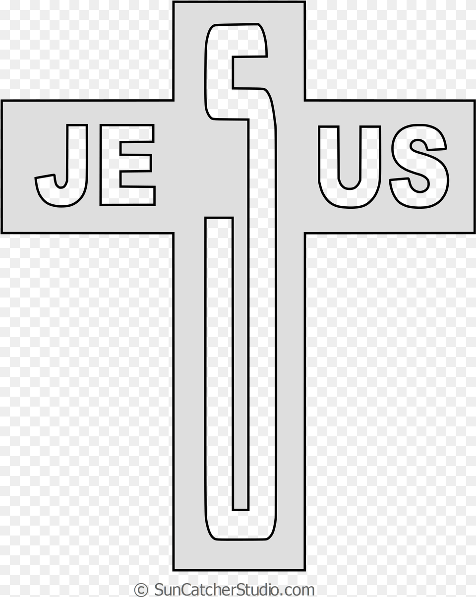 Cross Printable Christian Stencils, Symbol, Sign, Text, Number Free Transparent Png