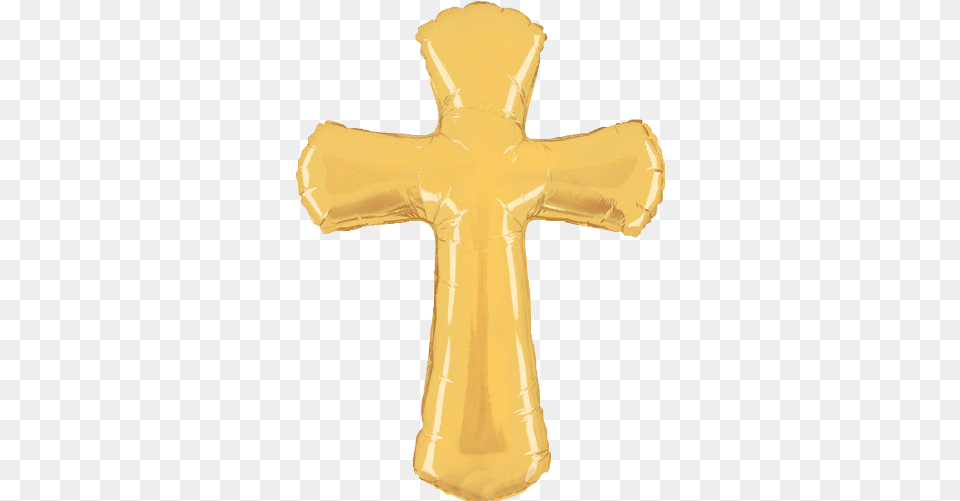 Cross Gold Minecraft Foil Balloon Cross, Symbol, Crucifix Free Png