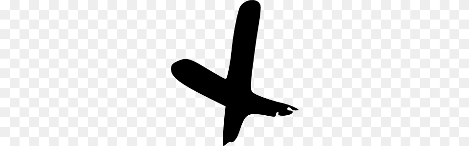Cross Hand Drawn Clip Art, Silhouette, Aircraft, Airliner, Airplane Png Image