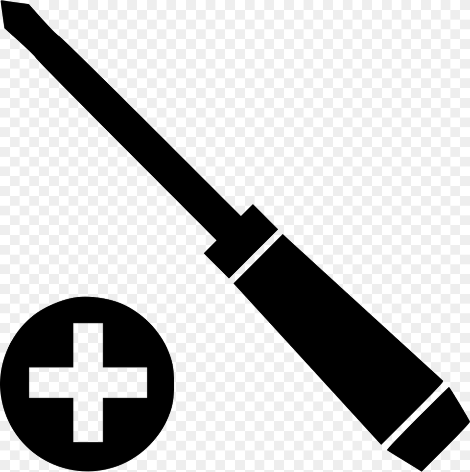 Cross Head Screwdriver Screwdriver Symbol, Baton, Stick, Blade, Razor Free Transparent Png