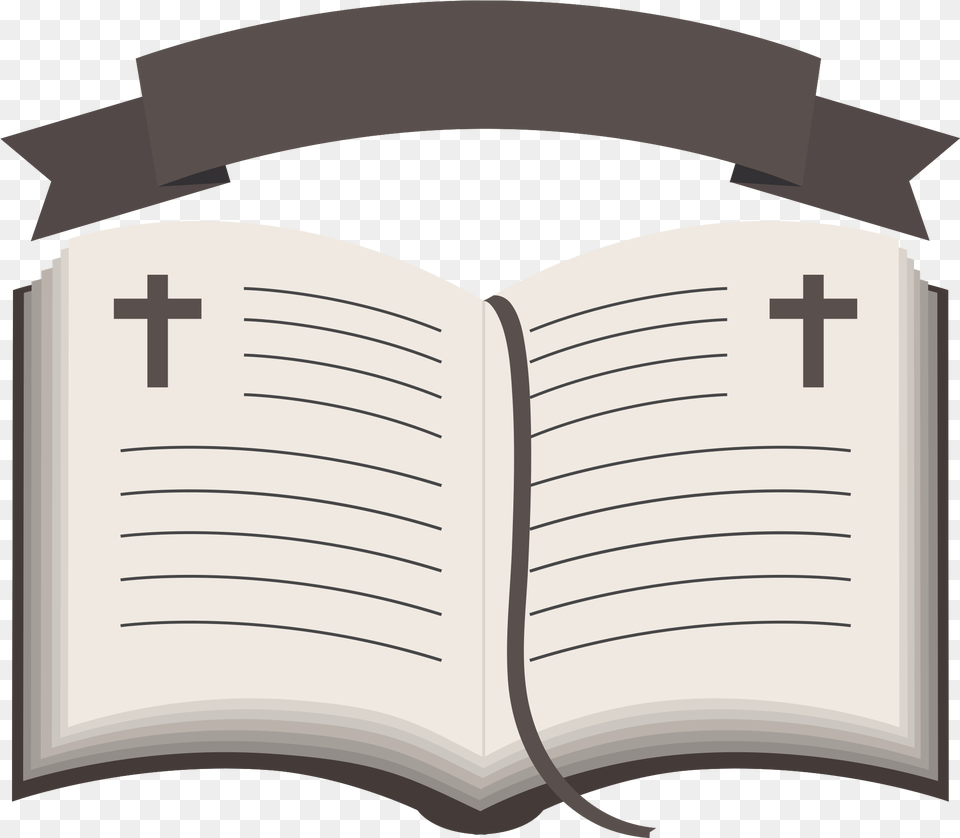 Cross In Holy Bible With Transparent Background Design, Page, Text, Book, Publication Png Image