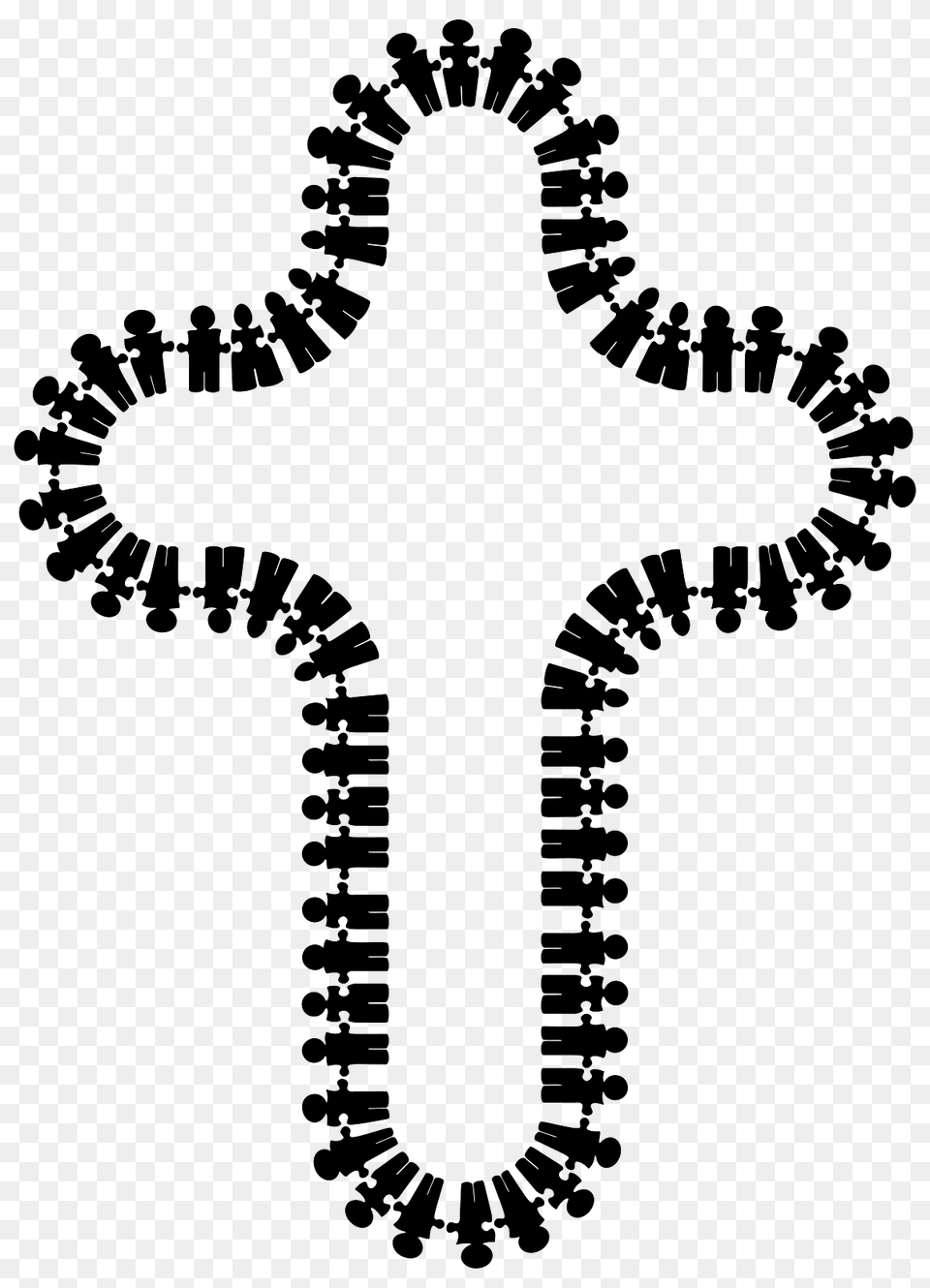 Cross Made With People, Symbol Png Image