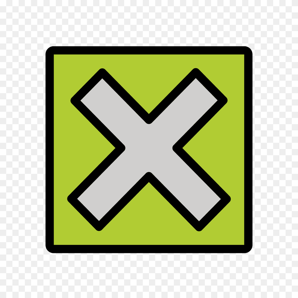 Cross Mark Button Emoji Clipart, Symbol, Sign Free Png