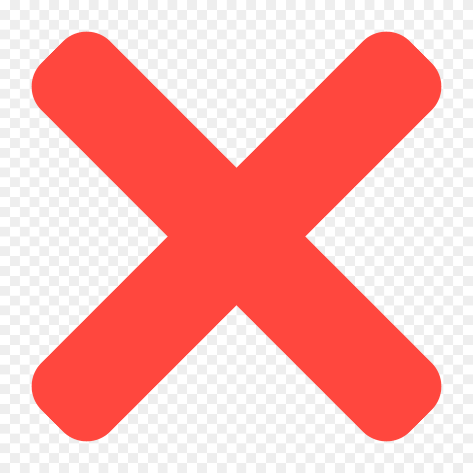 Cross Mark Emoji Clipart, Symbol, Sign, Logo Free Png
