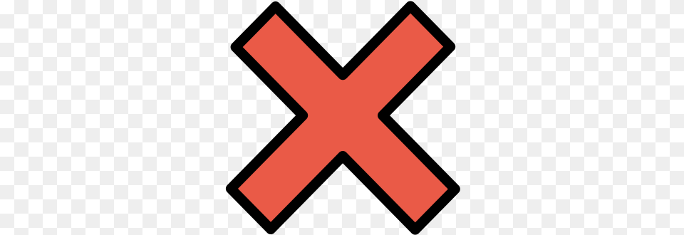 Cross Mark Emoji Wrong Clipart Transparent Background, Symbol, Logo Free Png