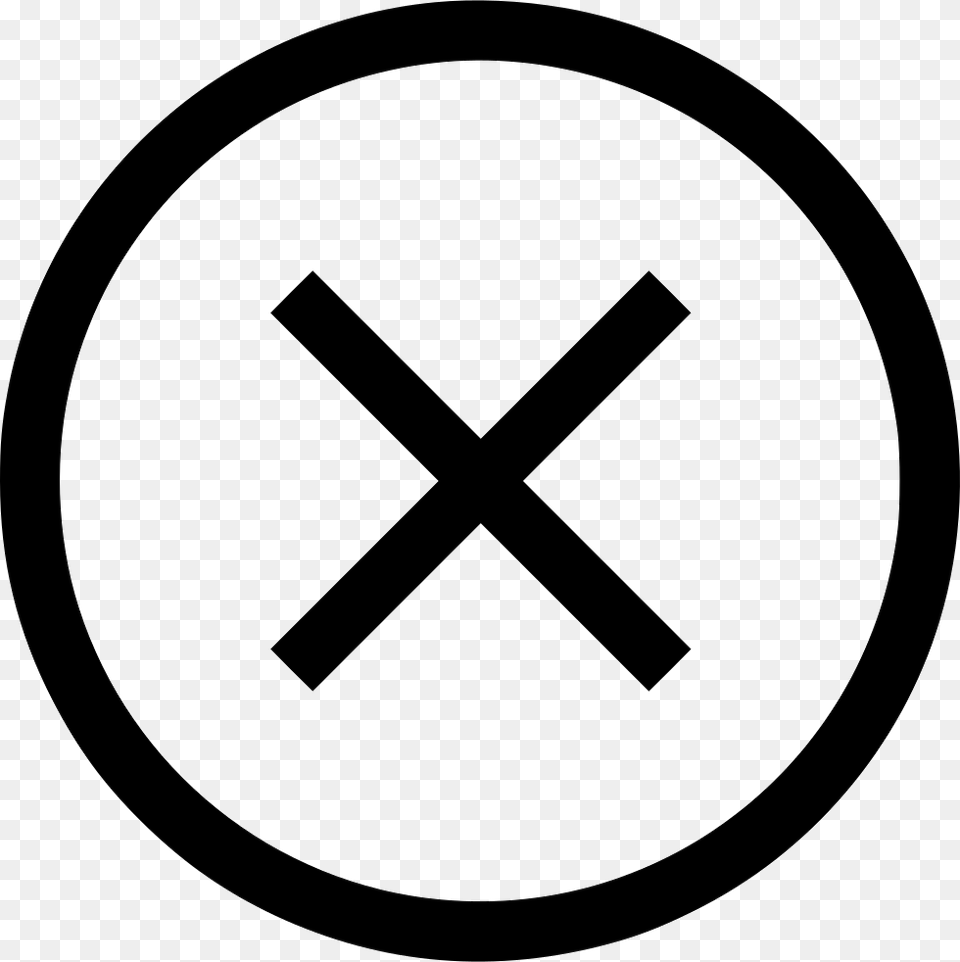 Cross Mark X Delete Social Media Icon Facebook, Sign, Symbol Free Png Download