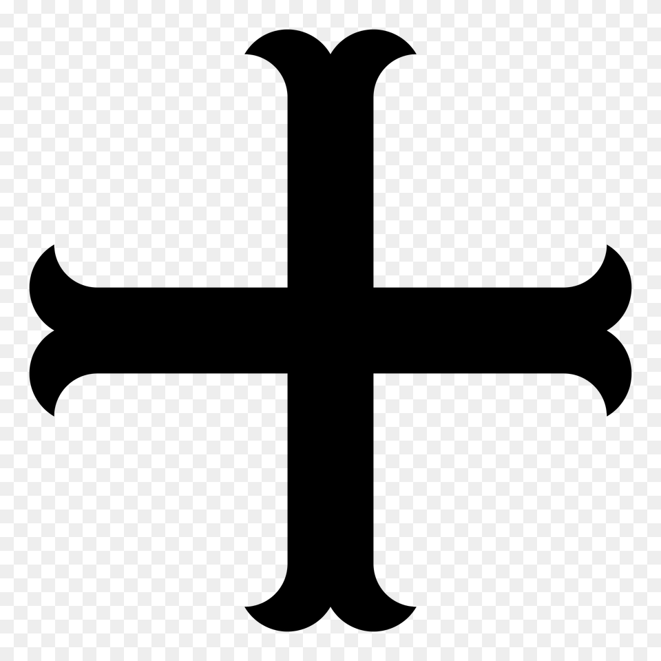 Cross Moline Heraldry, Gray Free Transparent Png