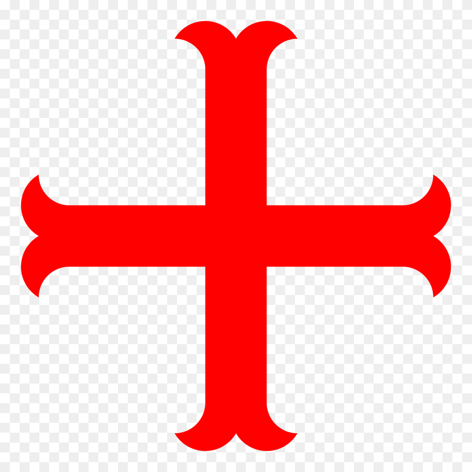 Cross Moline Heraldry Red Clipart, Symbol, Logo Free Png