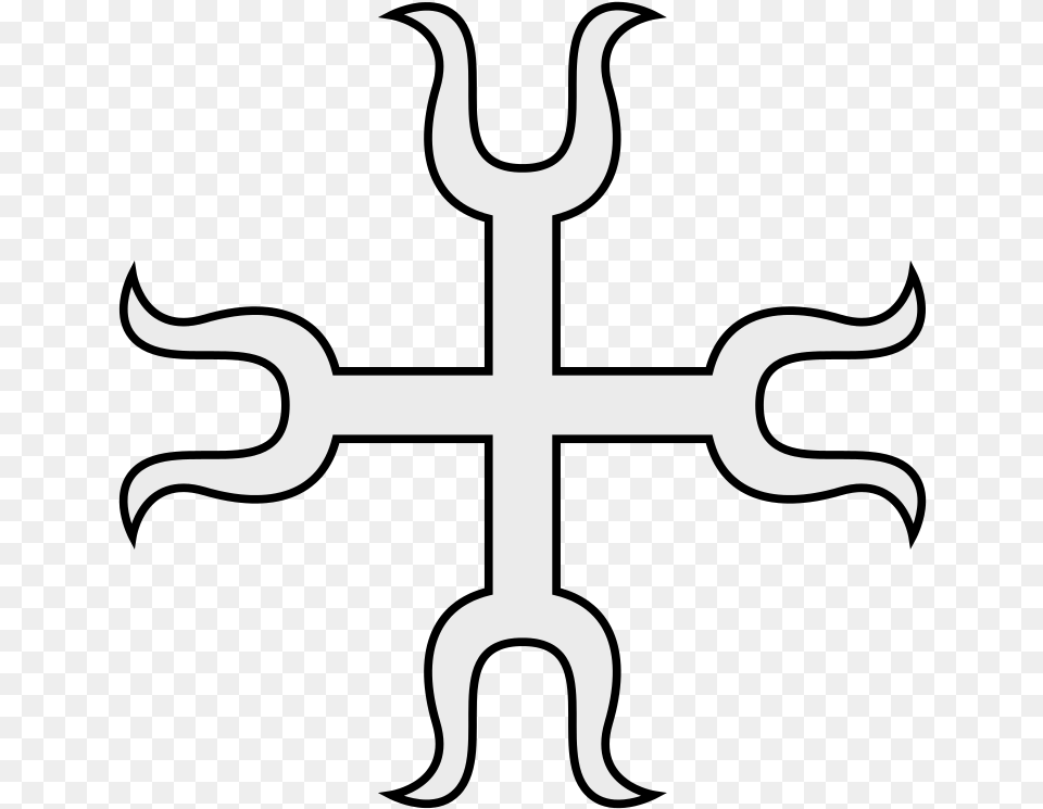Cross Moline Wikimedia Commons Cross, Weapon, Electronics, Hardware, Trident Png