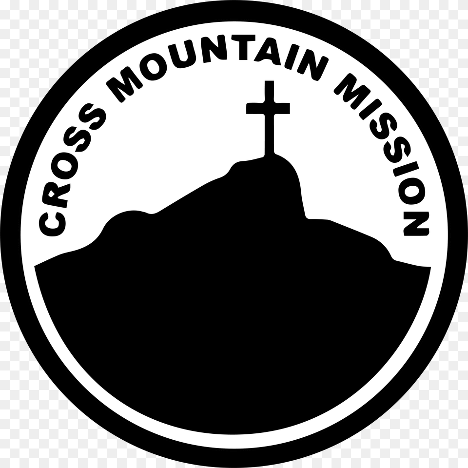 Cross Mountain Logo Black Mountain White Background Circle, Symbol, Ammunition, Grenade, Weapon Png Image