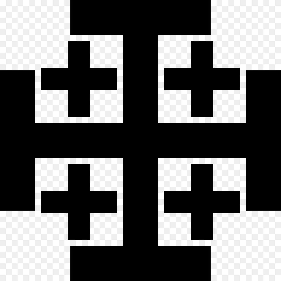 Cross Of Jerusalem Clip Art Clipart The Xxxi, Gray Png
