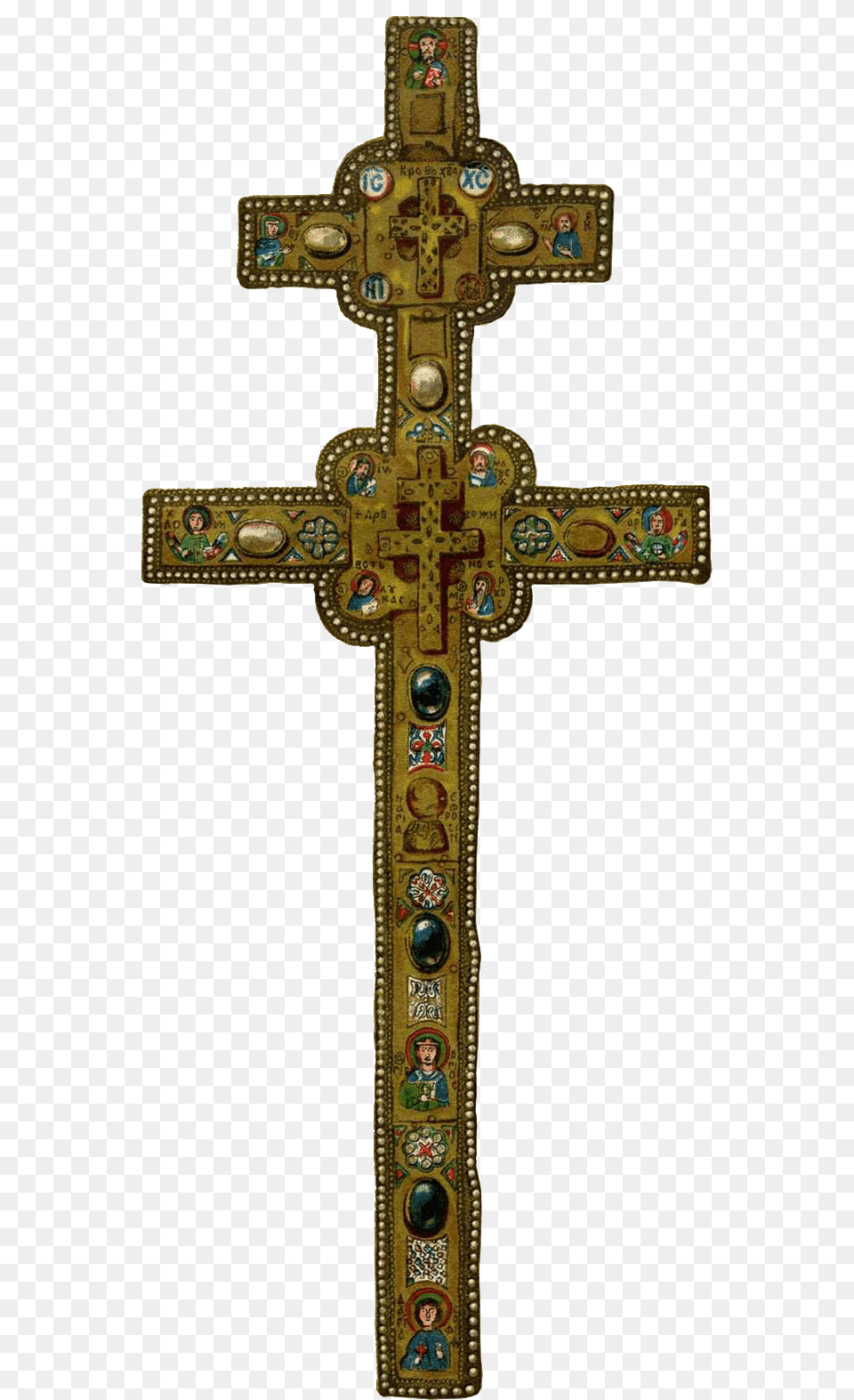 Cross Of Saint Euphrosyne Transp Cross Of Saint Euphrosyne, Symbol, Person, Crucifix, Face Png
