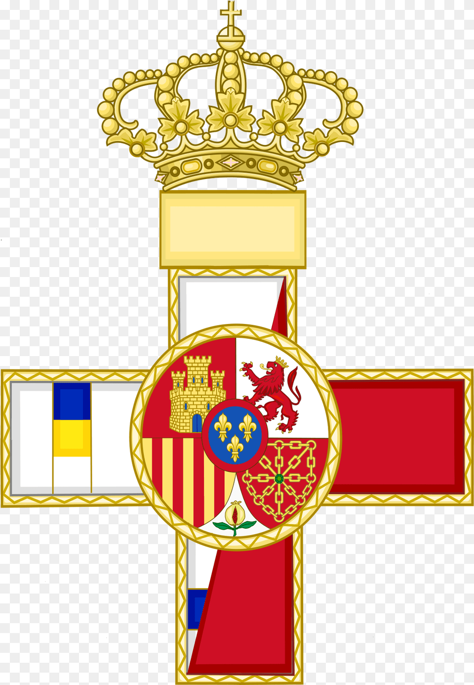 Cross Of The Military Merit With Blue Decoration Spain, Symbol, Logo Free Png