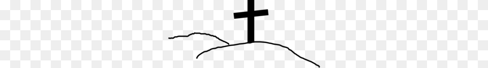 Cross On Hill Clip Art, Gray Png