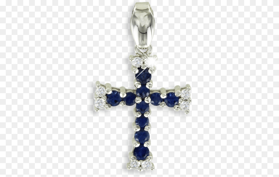 Cross Pendant In White Gold Of 585 Assay Value With Cross, Accessories, Gemstone, Jewelry, Symbol Free Transparent Png