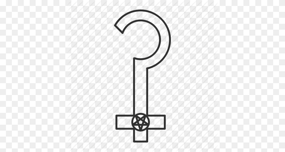 Cross Question Mark Satanic Cross Satanism Icon, Symbol Png