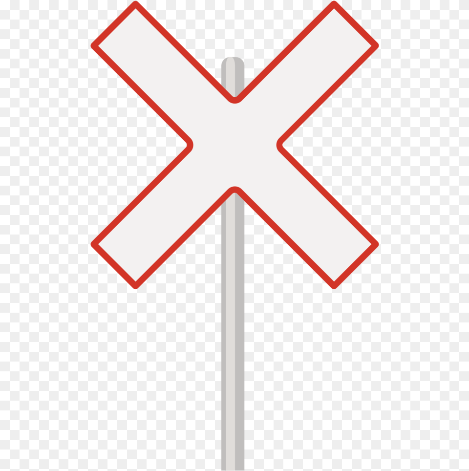 Cross Railroad Sign With Vertical, Symbol, Road Sign Png Image