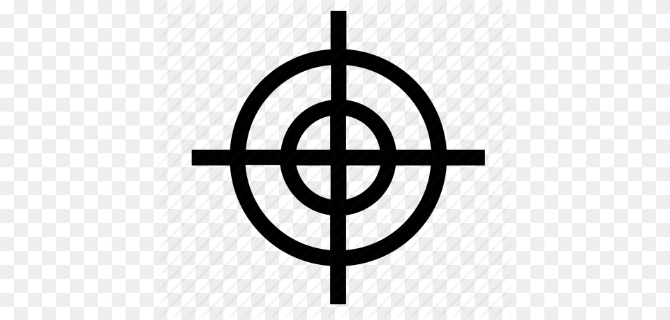 Cross Rifle Scope Shooter Sight Sniper Weapon Icon, Symbol Free Png