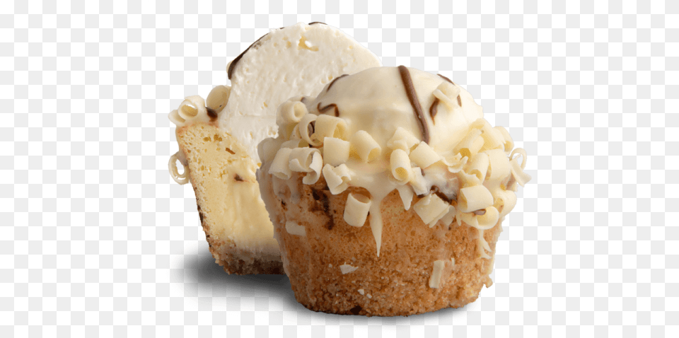 Cross Section View Of A White Chocolate Fudge Bomb Cupcake, Cream, Dessert, Food, Ice Cream Png