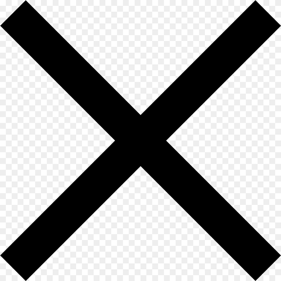 Cross Sign Black, Gray Png
