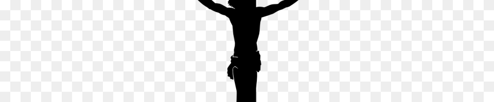 Cross Silhouette, Gray Png