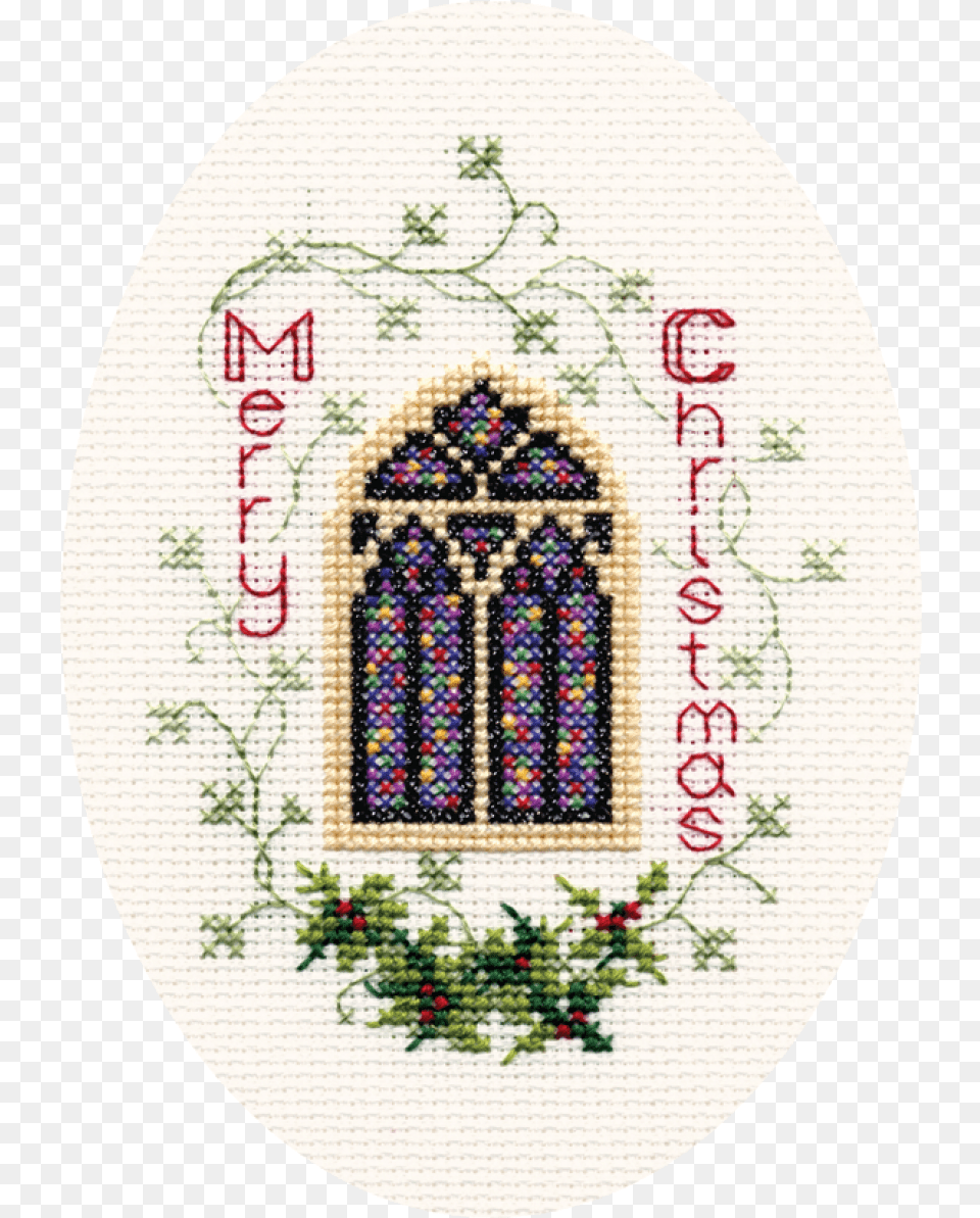 Cross Stitch Stained Glass Window, Embroidery, Pattern Png Image