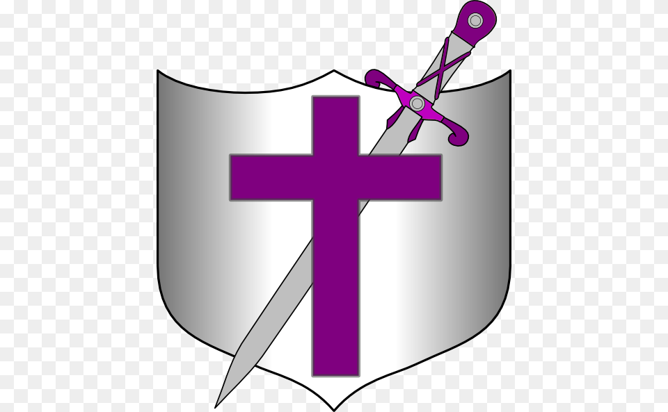 Cross Sword And Shield Clip Art, Weapon, Armor, Symbol Free Png Download