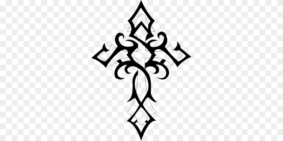 Cross Tattoos Clipart Transparent Background, Stencil, Symbol Free Png Download