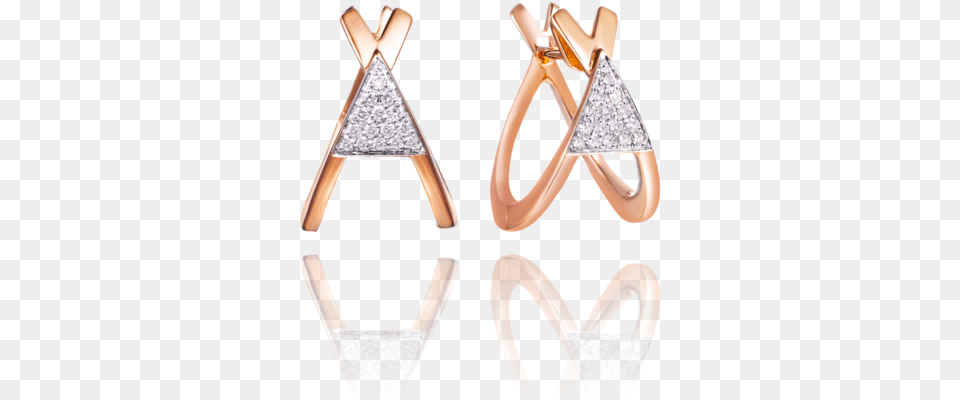 Cross Triangle Earring Earring Yellow Gold, Accessories, Diamond, Gemstone, Jewelry Png