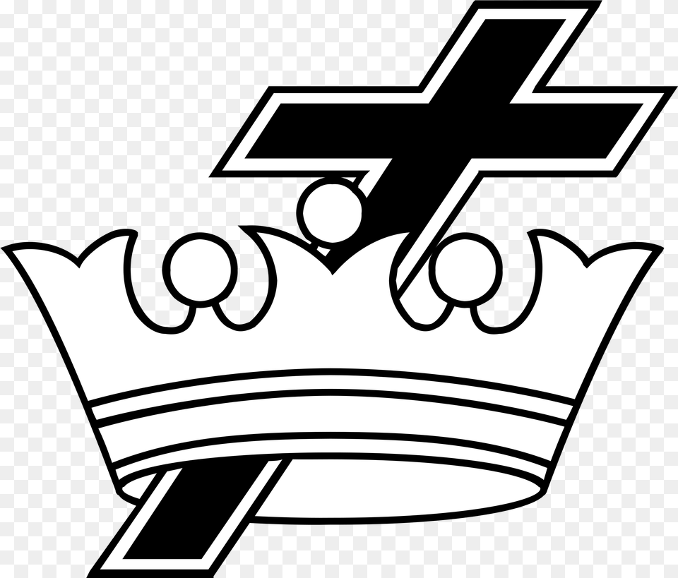 Cross U0026 Crown Logo Svg Vector Freebie Supply Knights Templar Crown And Cross, Accessories, Jewelry, Stencil, Symbol Free Png