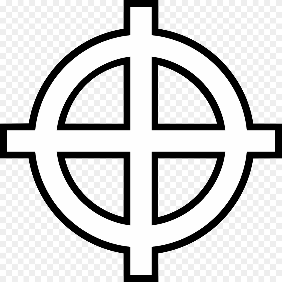 Cross With A Circle Around, Symbol Png Image