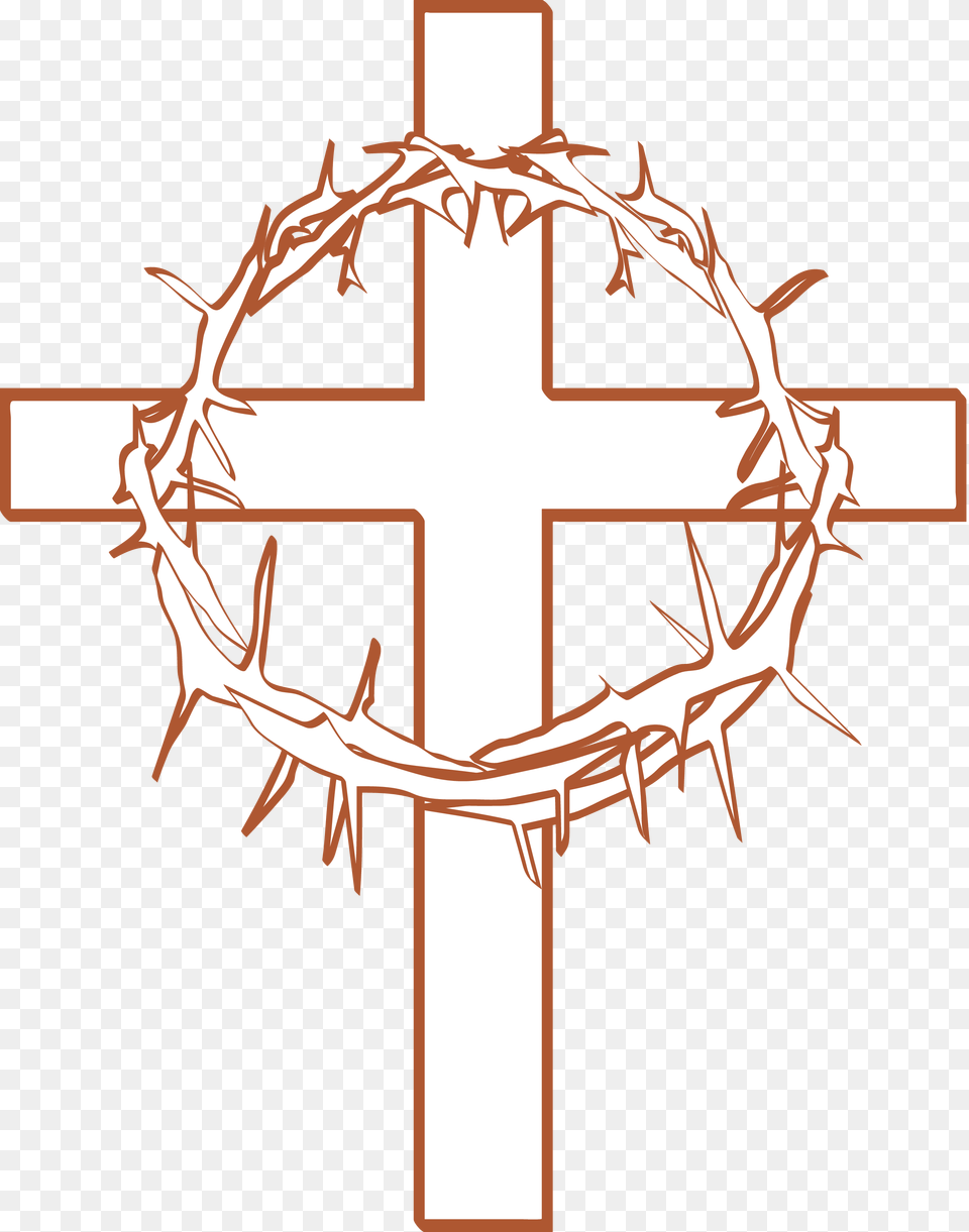 Cross With Crown Of Thorns Clipart Crown Of Thorns On Cross, Symbol Png