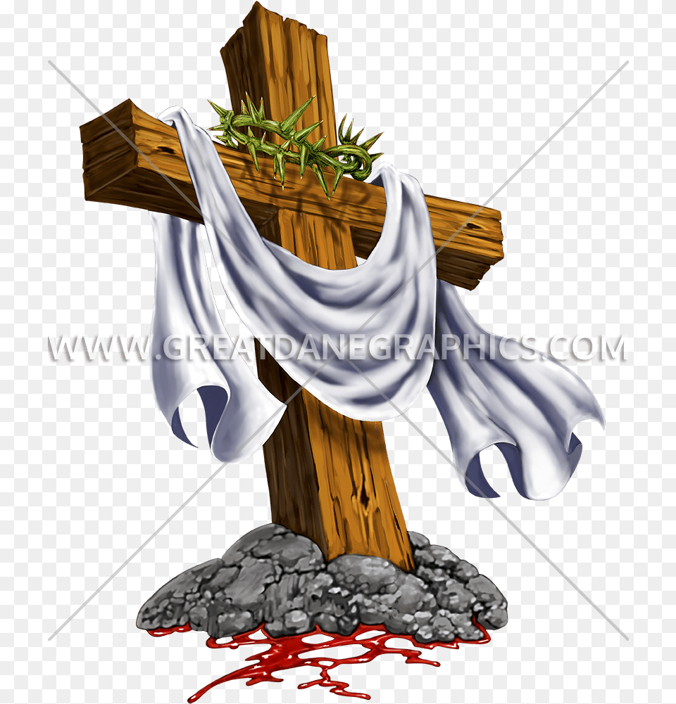 Cross With Crown Of Thorns Cross With Crown Of Thorns, Symbol, Outdoors, Nature, Mountain Png