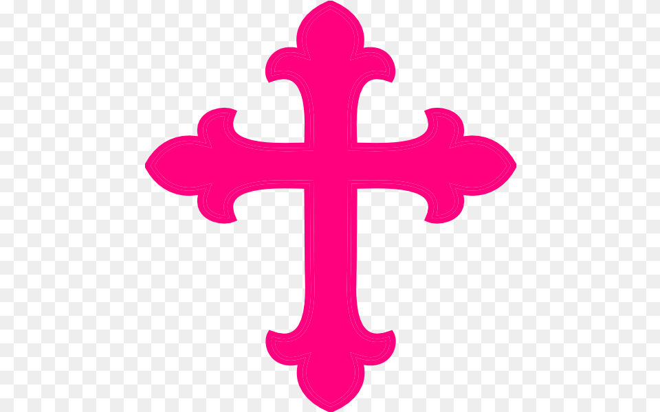 Cross With Transparent Background Pink Cross, Electronics, Hardware, Symbol, Hook Png Image