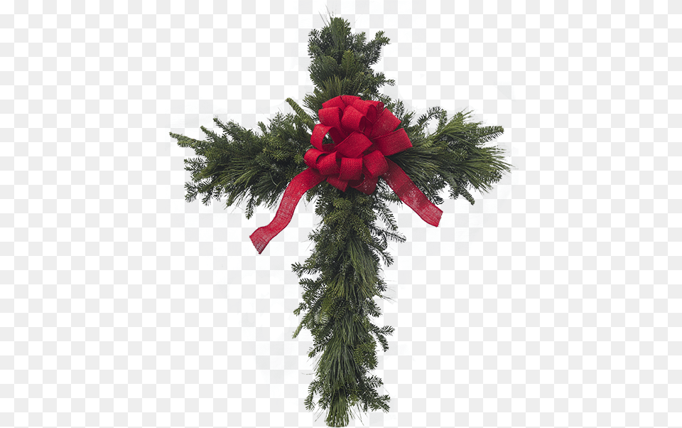 Cross Wreath Christmas Ornament, Plant, Tree, Baby, Person Free Png Download