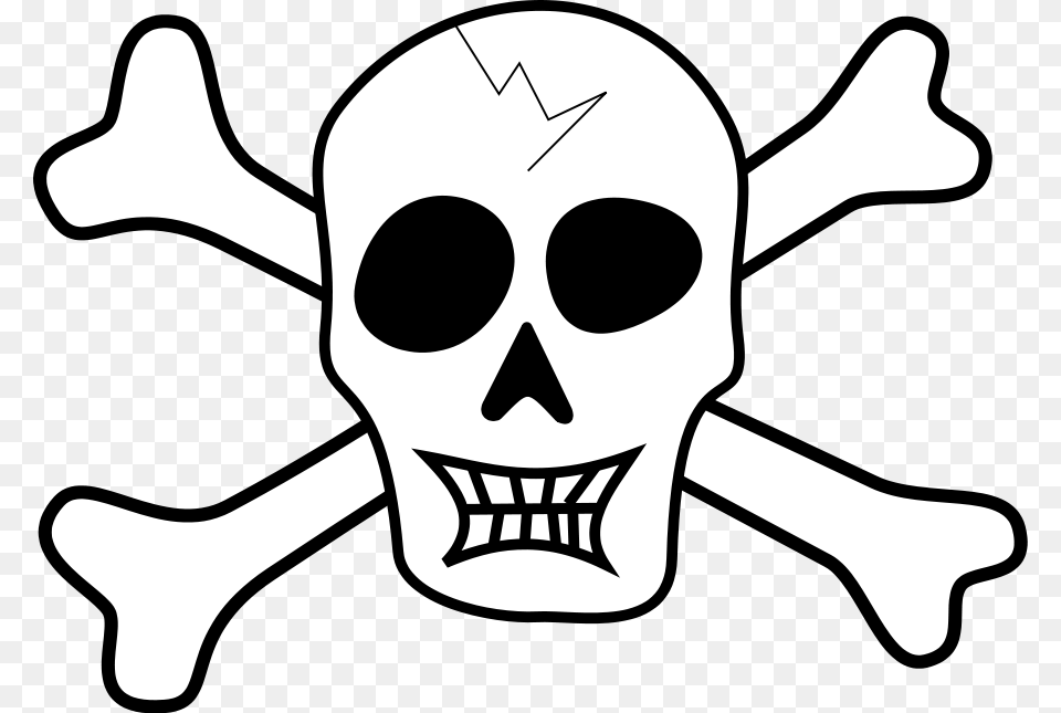 Crossbones, Stencil, Baby, Person, Pirate Free Png