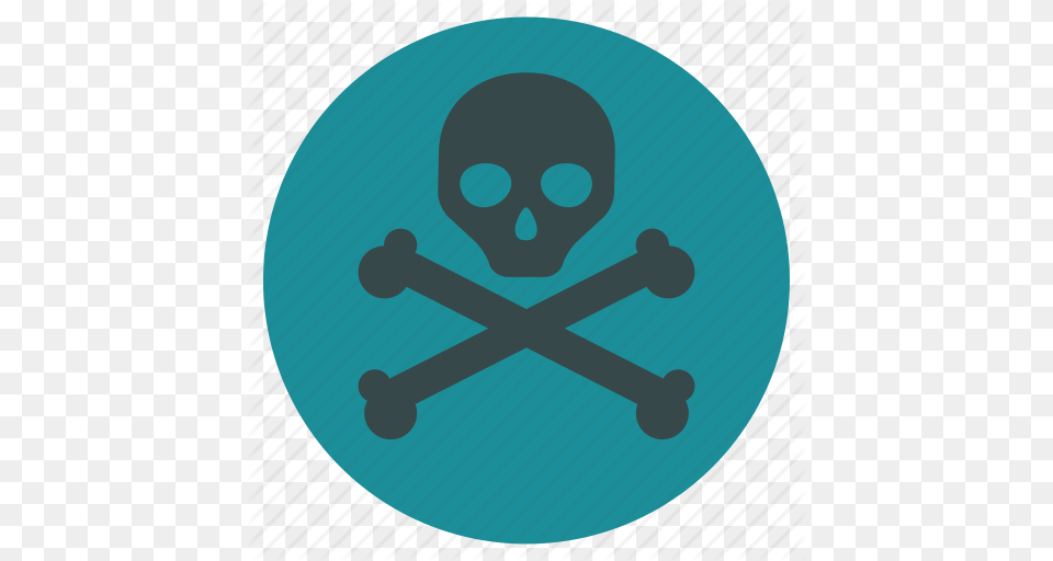 Crossbones Danger Dead Death Evil Skull Toxic Icon, Mace Club, Weapon Free Png Download
