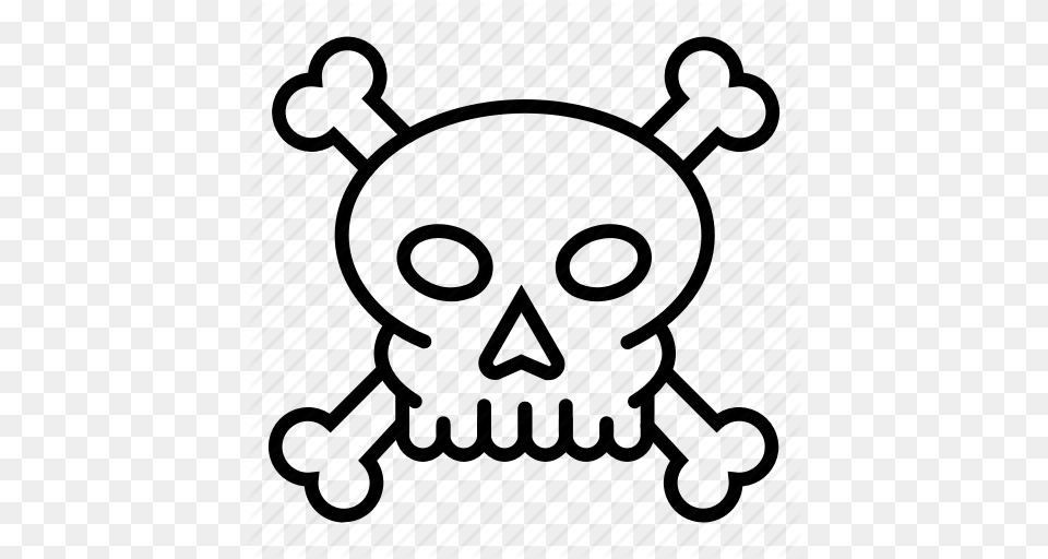 Crossbones Dead Death Skull Icon, Animal, Canine, Mammal Free Transparent Png